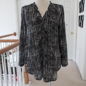 Fab'rik Sheer Long sleeve Tunic top Large